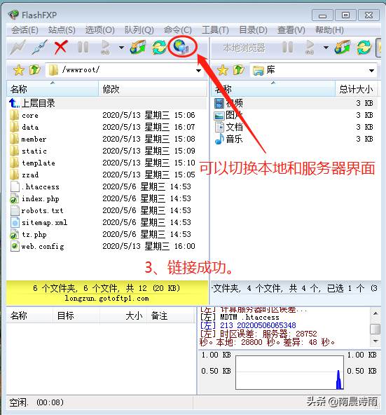 菜鸟站长管理网站神器FlashFXP工具的使用方法。